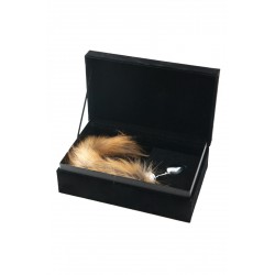 Műszőrmével díszített fém anális stimuláló Anál