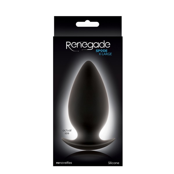Renegade Spade - XL méretes análhorog dildó (fekete)  657447093838 Anál