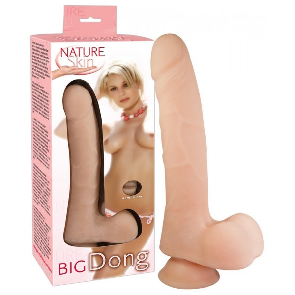 Rugalmas nagy dildó - Nature Skin  4024144509904 Talpas-letapasztható