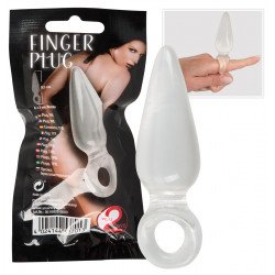 Finger Plug - análujj dildó (áttetsző) Anál Anál