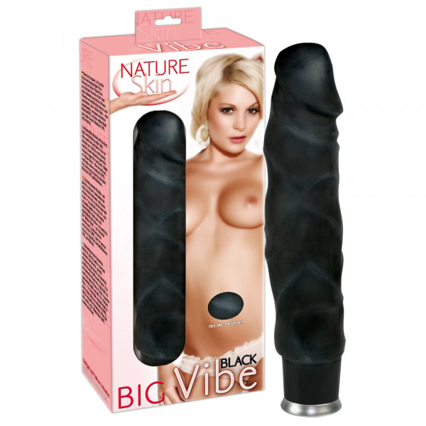Bőrtapintású vibrátor fekete - Nature Skin  4024144560271 Vibrátorok