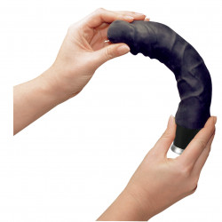 Bőrtapintású vibrátor fekete - Nature Skin  4024144560271 Vibrátorok