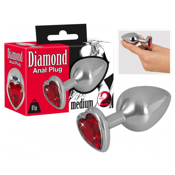 Diamond - 85g-os alumínium anál dildó Anál