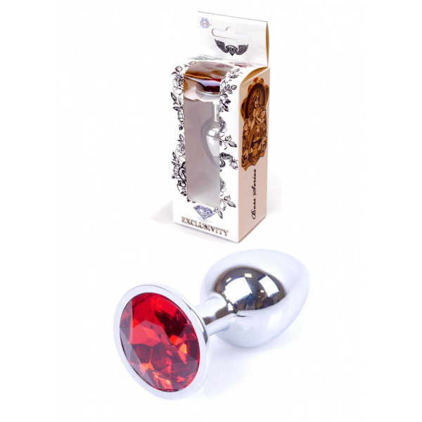 ANAL PLUG 64-00016 JAWELLERY SILVER PLUG RED Anál