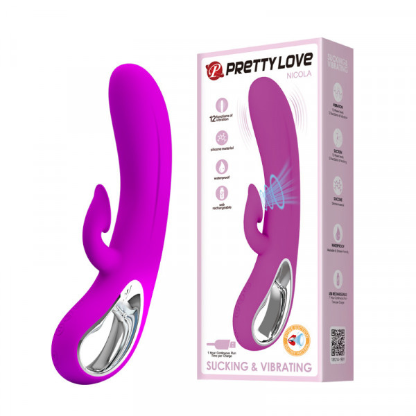 PRETTY LOVE - NICOLA 12 FUNCTION SUCKING AND VIBRATING 6959532331738 Multifunkciós