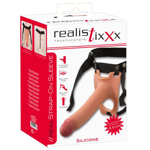 Realistixxx Strap-on - felcsatolható, üreges, élethű dildó Felcsatolható