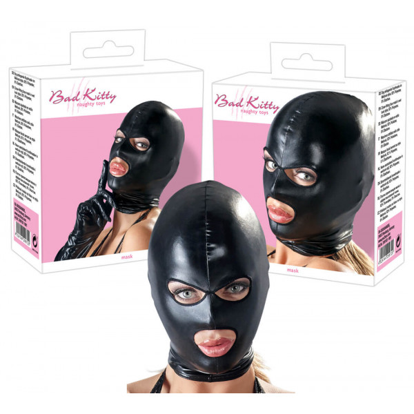 Bad Kitty - fényes maszk szem- és szájnyílással Fetish