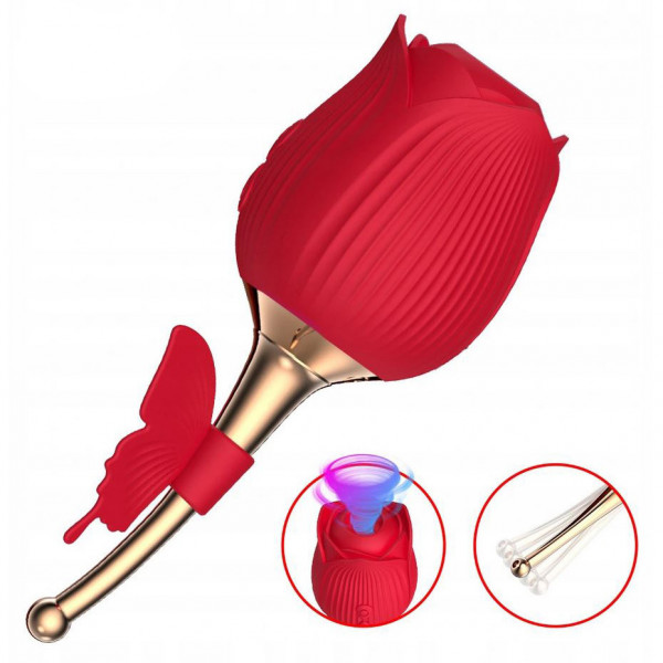 ROSE SUCK FLIRTING PARTNER USB 10 FUNCTION 26-00136 Mellbimbó izgató
