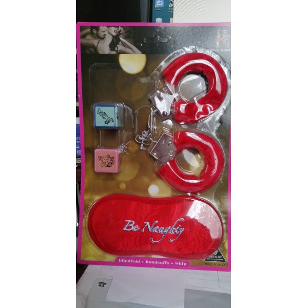 Szemtakaró, bilincs, 2db dobókocka szett szett