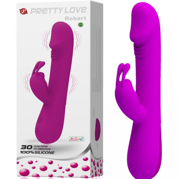 Prettylove Clement 30funct. silicone vibrator purple Multifunkciós