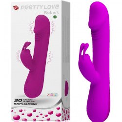 Prettylove Clement 30funct. silicone vibrator purple Multifunkciós Multifunkciós