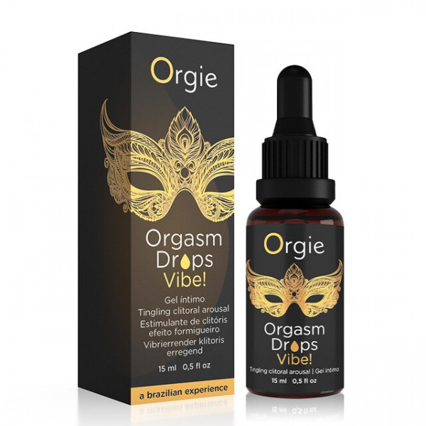 ORGIE ORGASM DROPS VIBE 15 ml 560029835165 Izgató krémek