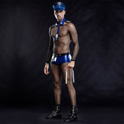 Sexy Blue / Black S / L Police Officer Complete Uniform  5000128027779 férfi jelmezek és kiegészítők