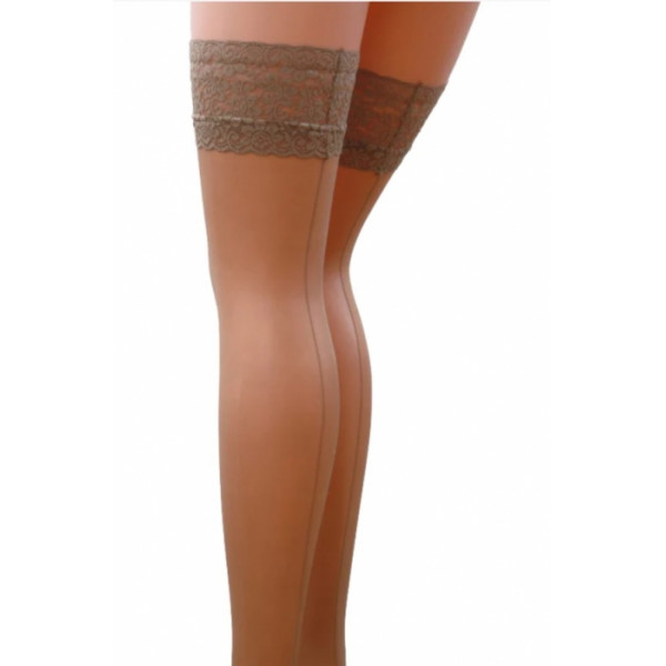 XS/S  méretes testszínű csipkés combfix (önfenntartó )5908305939429 Harisnyák