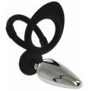 Double Penis Ring with  Metal Anal Plug 5000128034081 Anál