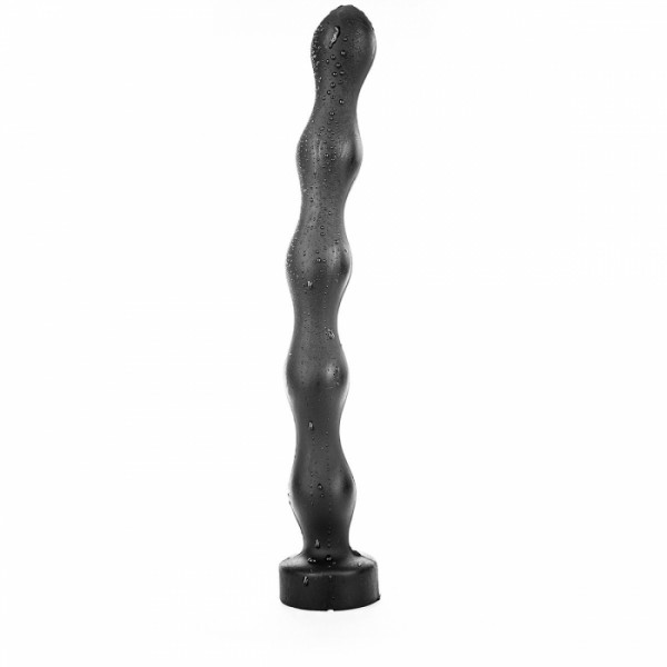 Dildo All Black Anal Beads PVC 41.5 Cm Anál
