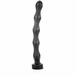 Dildo All Black Anal Beads PVC 41.5 Cm Anál Anál