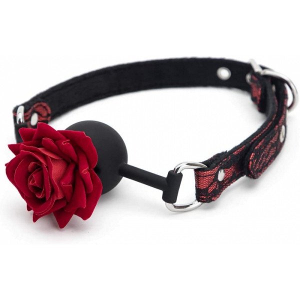 Szilikon szájgolyó rózsával 5000128017411 Fetish