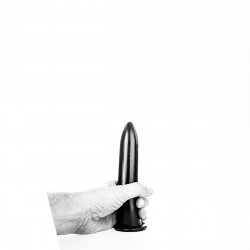 Dildo All Black PVC Black 20 Cm Anál
