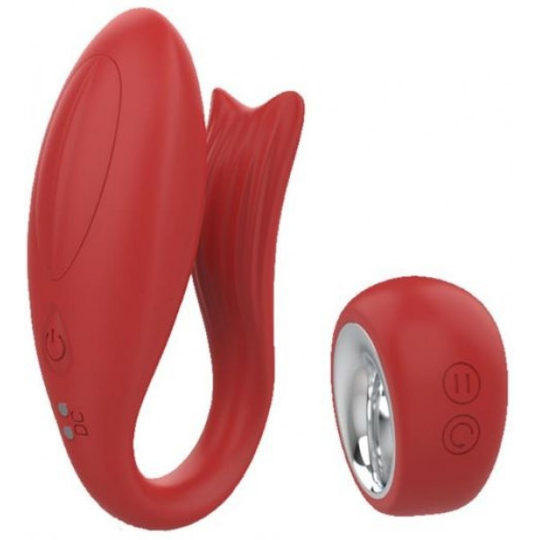 Pandora Remote Control Torque Vibrator 12 Vibration Modes Red Silicon Red Revolution Multifunkciós