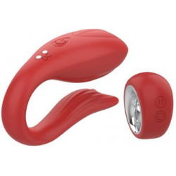 Pandora Remote Control Torque Vibrator 12 Vibration Modes Red Silicon Red Revolution Multifunkciós