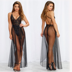 Set Body Lace And Skirt Tulle Black M 5000128029698 Ruha Női fehérnemű