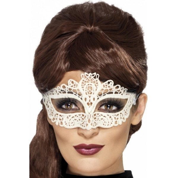 White Embroidered Lace Mask 5020570043721 Maszk