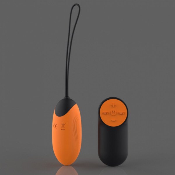 Venus Egg Vibrator, 7 Vibration Modes, 4 Speeds, Silicone, USB, Remote Control, Orange/Black 5000128054737 Multifunkciós