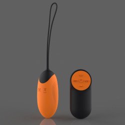 Venus Egg Vibrator, 7 Vibration Modes, 4 Speeds, Silicone, USB, Remote Control, Orange/Black 5000128054737 Multifunkciós Multifunkciós