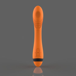 Terra G Spot Vibrator, 7 Vibration Modes, 4 Speeds, Silicone, USB, Orange/Black, 22.5 cm 5000128054782 Vibrátorok