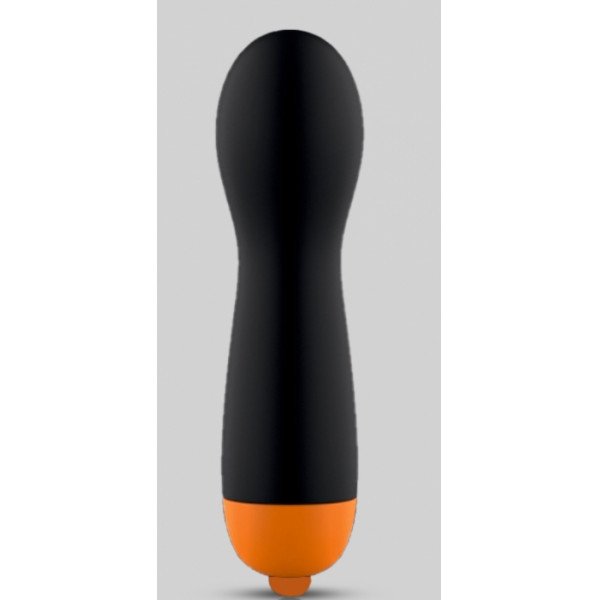Mini Wand Neptune, 7 Vibration Modes, Silicone, USB, Black/Orange, 13.5 cm Multifunkciós