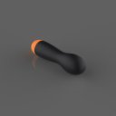 Mini Wand Neptune, 7 Vibration Modes, Silicone, USB, Black/Orange, 13.5 cm Multifunkciós