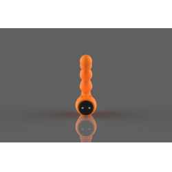 Apollo Prostate Stimulator, 7 Vibration Modes, Silicone, USB, Orange/Black, 10.6 cm Prosztata vibrátor