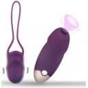 Luzie Clitoris Sucking Stimulator Set + Egg Vibrator Remote Control 10 Vibration Modes 7 Modes Suction Silicon USB  PURPLE 5000128036641 Multifunkciós