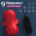 Space Pro Masturbator With 2 Vibrating Eggs 9 Vibration Modes + 3 Intensities Speed Soft Red Silicon 5000128036726 Művaginák