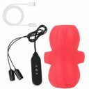 Space Pro Masturbator With 2 Vibrating Eggs 9 Vibration Modes + 3 Intensities Speed Soft Red Silicon 5000128036726 Művaginák