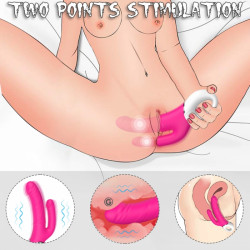 Takir Double Vibrator 9 Vibration Modes Silicon USB Pink 23.5 Cm Kétágú