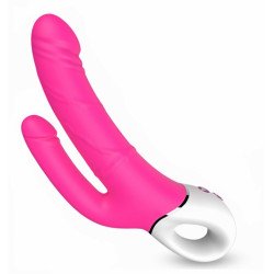Takir Double Vibrator 9 Vibration Modes Silicon USB Pink 23.5 Cm Kétágú Kétágú