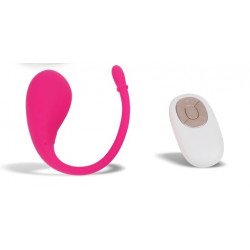 Egg Vibrator Aarya Remote Control 9 Vibration Modes + 5 Intensity Speed Silicon USB Pink Mokko Toys Multifunkciós Multifunkciós