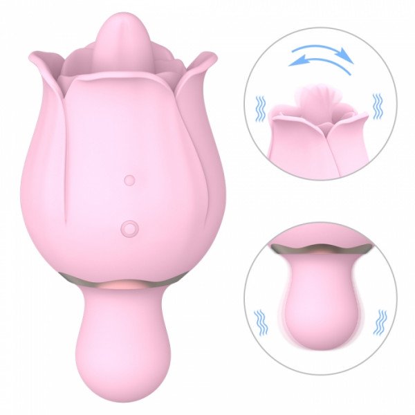 Vibrator Bloom, 18 Moduri Stimulatoare, Silicon, USB, Pink, 10.9 cm  5000128054041 Csiklóizgatók