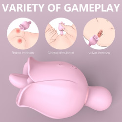 Vibrator Bloom, 18 Moduri Stimulatoare, Silicon, USB, Pink, 10.9 cm  5000128054041 Csiklóizgatók