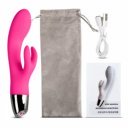 Vibrator Rabbit Benny 10 Modes Vibration Silicon USB Pink 20 Cm 5000128037648 Szilikonos