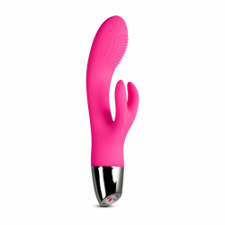 Vibrator Rabbit Benny 10 Modes Vibration Silicon USB Pink 20 Cm 5000128037648 Szilikonos Segédeszközök