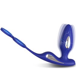 Stimulator Dustin, 9 Moduri Vibratii, 3 Moduri Electrostimulare, Silicon, Albastru, 12.6 cm  5000128053945 Anál Anál