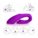 Vibrator Couple's Fun Remote Control Silicon 9 Functions Vibration USB Purple 5000128004633 Vízálló vibrátorok
