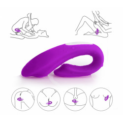 Vibrator Couple's Fun Remote Control Silicon 9 Functions Vibration USB Purple 5000128004633 Vízálló vibrátorok
