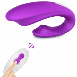 Vibrator Couple's Fun Remote Control Silicon 9 Functions Vibration USB Purple 5000128004633 Vízálló vibrátorok Segédeszközök