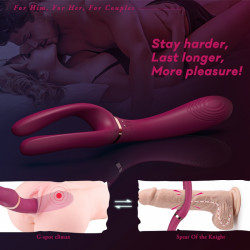 Multifunctional Stimulator Cersei 9 Modes Vibration Silicon USB Red 5000128032674 Multifunkciós