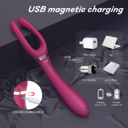 Multifunctional Stimulator Cersei 9 Modes Vibration Silicon USB Red 5000128032674 Multifunkciós