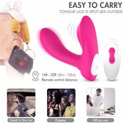Sweety Dual Stimulator 9 Modes Vibration Remote Control Silicon USB Pink 5000128026710 Multifunkciós